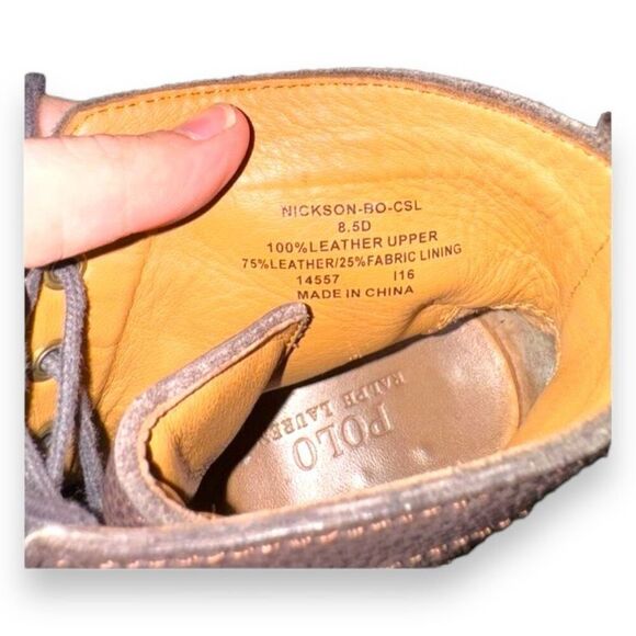 Polo Ralph Lauren Nickson Chocolate Brown Suede Boots 8.5 - Picture 9 of 9